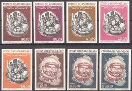 Paraguay 1963, Space Travel, 8val IMPERFORATED - Paraguay