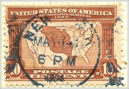 1904 Louisiana Purchase Sc 327 10c Red Brown Used - Usados