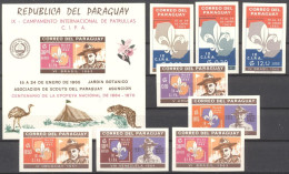 Paraguay 1965, Scout, 7val +BF IMPERFORATED - Paraguay