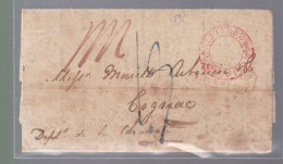 Lettre Dite Précurseurs  Sur  Lettre  Départ Liverpool  Grande Bretagne  1835 Destination Cognac ( Lettre Abimée ) - ...-1840 Prephilately