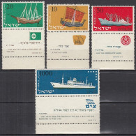 ISRAEL  160-163, 4erBlock, Postfrisch **, Handelsmarine, 1958 - Nuevos (con Tab)