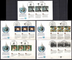 UN  STAMPS. 1989. SET OF 5 FD COVERS "HUMAN RIGHTS" - Verenigde Naties (VN)