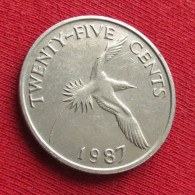 Bermuda 25 Cents 1987 KM# 47 Lt 608 *V2T Bermudes Bermudas - Bermudes