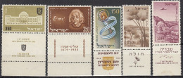 ISRAEL 131-133, 138-139, Postfrisch **, Aus 1956 - Nuevos (con Tab)