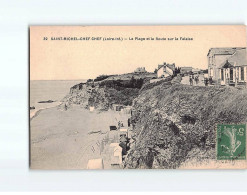 SAINT MICHEL CHEF CHEF : La Plage Et La Route Sur La Falaise - Très Bon état - Saint-Michel-Chef-Chef