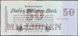Billet Allemagne 50 Millions Mark 25 - 7 - 1923 / Reichsbanknote / 50.000.000 M - 50 Mio. Mark