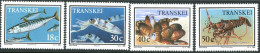 TRANSKEI 1989 - Nourriture De Mer - Poissons Et Crustacés - 4 V. - Transkei