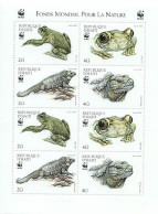 HAITI 1999 - W.W.F. - Reptiles - Feuillet De Luxe De 2 Séries - Grenouilles