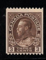 CANADA Scott # 134 MNH - KGV Coil Single C - Neufs