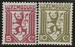 Luxembourg  .  Y&T .   231/232  .   * VLH .    Neuf Avec Gomme Et Une Trace Tres Légère D'une Charnière - Unused Stamps