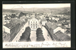 AK Markneukirchen, Marktplatz Aus Der Vogelschau Mit Kirche  - Markneukirchen