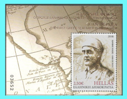 GREECE- GRECE- HELLAS 2018: Mini Sheet MNH** Ioannis Fokas – The First Greek Seafarer In SW CANADA - Unused Stamps