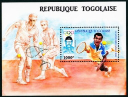 Togo,1987- Annèe Preolympique Seoul- Arienne ,1000F- Block NewNH - Tennis