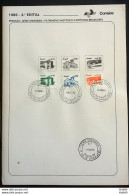 Brochure Brazil Edital 1986 02 Historical Heritage Church Religion Fort Military With Stamp CPD SP - Lettres & Documents