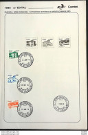 Brochure Brazil Edital 1986 02 Historical Heritage Church Religion Fort Military With Stamp CPD DF - Covers & Documents