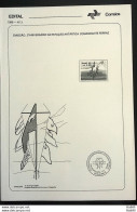 Brochure Brazil Edital 1986 03 Commander Ferraz Antartide Antarctica Flag Without Stamp - Covers & Documents