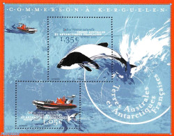 French Antarctic Territory 2020 Commerson, Whale S/s, Mint NH, Nature - Transport - Sea Mammals - Ships And Boats - Ongebruikt