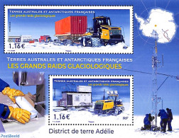 French Antarctic Territory 2023 Les Grand Raids Glaciologiques S/s, Mint NH, Science - The Arctic & Antarctica - Ongebruikt