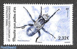 French Antarctic Territory 2023 Golden-legged Fly 1v, Mint NH, Nature - Insects - Ungebraucht