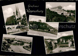 72901235 Regensburg Walhalla Befreiungshalle Weltenburg Steinerne Bruecke Dom  R - Regensburg