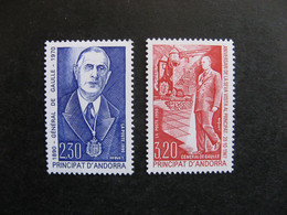 TB Paire De Timbres D'Andorre N° 398 Et N° 399, Neufs XX. - Unused Stamps
