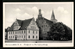 AK Sommerfeld, Rathaus Mit Stadtpfarrkirche  - Altri & Non Classificati