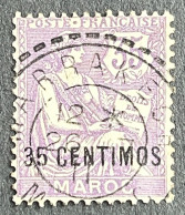 FRMA0024U - Type Mouchon With Spanish Surcharge - 35 Centimos - Morocco - 1910 - Oblitérés