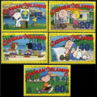 CAYMAN IS. 2002 - Scott# 849/54 Peanuts Comic 15-60c MNH - Cayman (Isole)