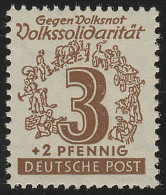 SBZ 138Y Volkssolidarität 3 Pf, Braun Töne, ** - Neufs