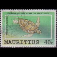 MAURITIUS 1991 - Scott# 743 Green Turtle 40c Used - Mauritius (1968-...)