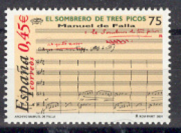 Spain 2001 - Manuel De Falla Ed 3838 (**) - Ungebraucht