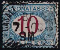 ITALY ITALIA REGNO 1874 SEGNATASSE 10 LIRE  (Sass. 14) USATO OFFERTA! - Postage Due