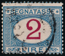 ITALY ITALIA REGNO 1903 SEGNATASSE 2 LIRE  (Sass. 29) USATO OFFERTA! - Portomarken