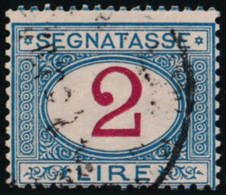 ITALY ITALIA REGNO 1903 SEGNATASSE 2 LIRE  (Sass. 29) USATO OFFERTA! - Strafport