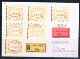 Austria, 1983 EMA , Lettera Raccomandata Fdc Da Villach A Furth Con 6 Valori Macchinette. - Machines à Affranchir (EMA)