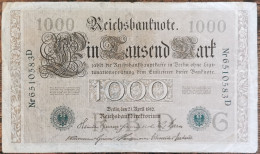 Billet Allemagne 1000 Mark 21 - 4 - 1910 / Reichsbanknote / Vert - 1000 Mark