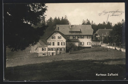 AK Oppenau /Schwarzwald, Kurhaus Zuflucht Mit Strasse Aus Der Vogelschau  - Oppenau