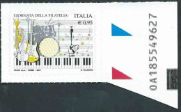 Italia 2017; Giornata Della Filatelia: Strumenti Musicali. Francobollo Con Codice Alfanumerico. - 2011-20: Mint/hinged