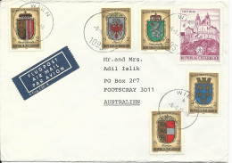 Österreich 1977, 20 S.+5x2 S. Wappen Auf Luftpost Brief V. Wien N. Australien. - Lettres & Documents