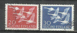 2802K-SERIE COMPLETA FINLANDIA AVES 1956 Nº445/6. PAJAROS -COMPLETE SERIES FINLAND BIRDS 1956 Nº445 / 6. BIRDS.COMPLE - Gebraucht