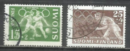 2801F-SERIE COMPLETA FINLANDIA SUOMI FINLAND 1952 Nº 388/389 OLIMPIADAS 1952 DEPORTES - Used Stamps