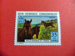 55 NEW HEBRIDES 1973 / LOS CABALLOS SALVAJES De TANNA / YVERT 373 MNH - Unused Stamps