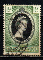 MALTA - 1953 - INCORONAZIONE DELLA REGINA ELISABETA II - USATO - Malta (...-1964)