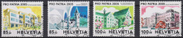 2005 Schweiz Pro Patria, Baudenkmäler Der Schweiz ⵙ Zum:CH B288-291, Mi:CH 1918-11921, Yt:CH 1844-1847 - Gebraucht