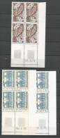 FRANCE ANNEE 1974  N° 1806,1807 LOT DE 3 BLOCS DE 4 EX COINS DATES NEUFS** MNH TB COTE 10,50 €  - 1970-1979