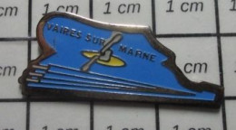 222 Pin's Pins / Beau Et Rare / SPORTS / CANOE KAYAK VAIRES SUR MARNE Bon Un Vaires , ça Va ... - Canoeing, Kayak