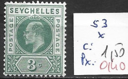 SEYCHELLES 53 * Côte 1.50 € - Seychellen (...-1976)