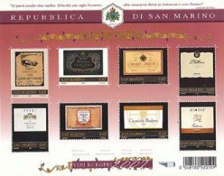 SAN MARINO 2007 - Grands Vins D'Europe - En Feuillet De 8 Timbres - Vins & Alcools