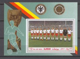 Ajman 1969 Football Soccer - Germany Team MS MNH - Autres & Non Classés