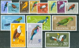 OUGANDA 1965 - Série Courante: Oiseaux Et Rapaces - 14 V. - Uganda (1962-...)